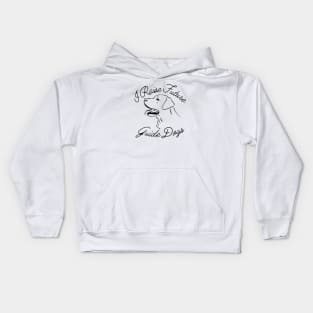 I Raise Future Guide Dogs - Labrador Linework - Black Lines Kids Hoodie